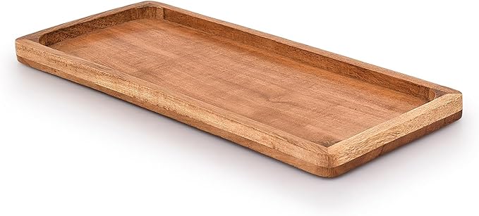Acacia Wood Rectangular Wooden Platters for Food Holder/BBQ/Party Buffet Gift for Friend, Family